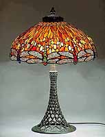 22" Dragonfly Tiffany-lamp GOLD