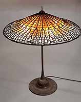 25" Lotus Leaf Tiffany lamp design of tiffany Studios NY